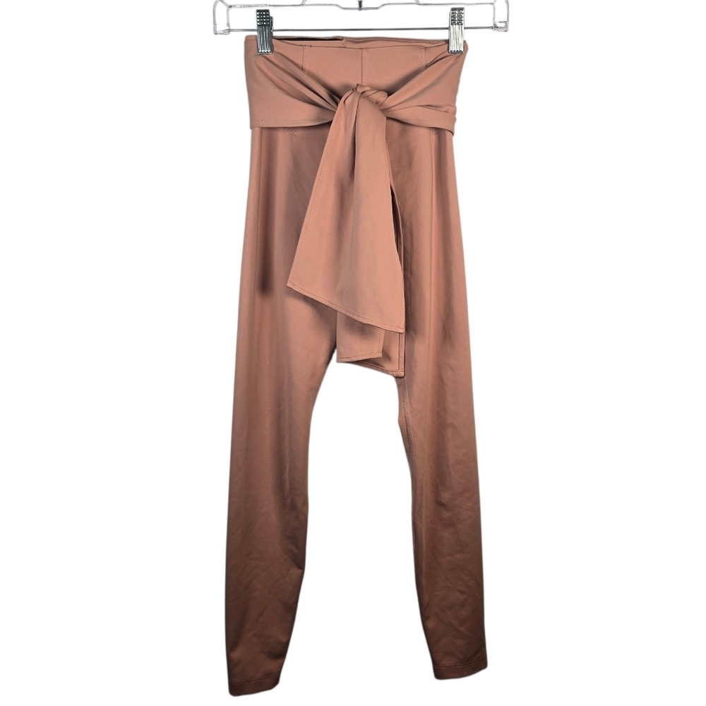 NIKE Women DriFit Studio Wrap Power High Rise Tights W Wrap Tie RoseGold Size XS